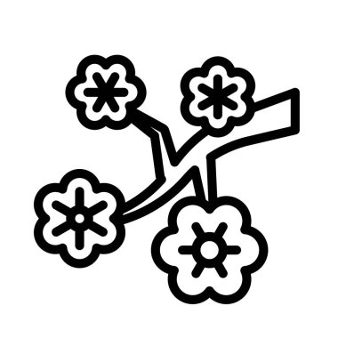 Erik çiçeği vektörü, Çin Yeni Yıl Stili simgesi