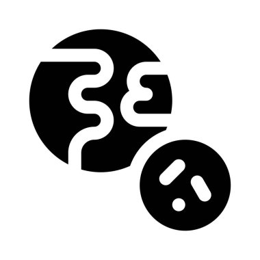 siyah ve beyaz basit simge, vektör çizimi 