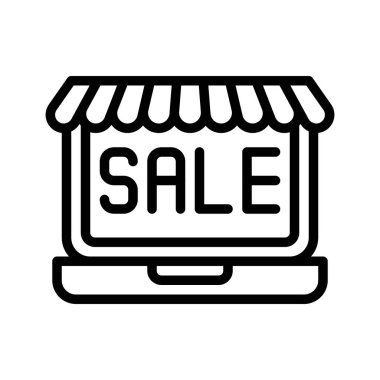 Satış vektörü, Dijital pazarlama çizgisi biçimi düzenlenebilir vuruş