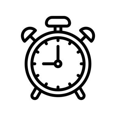 Alarm saat vektörü, okul satırı simgesine geri dön