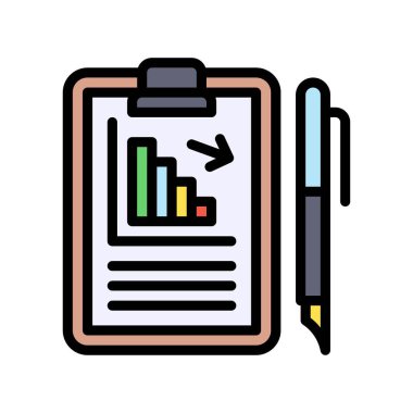 Ekonomik durgunlukla ilgili kalem, ok ve grafik vektörleri ile düzenlenebilir vuruşlu not defteri