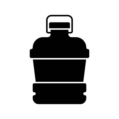 Plastik şişe vektör çizimi, katı tasarım simgesi