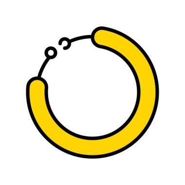 Küpe vektör simgesi, doldurulmuş düzenlenebilir tasarım taslağı