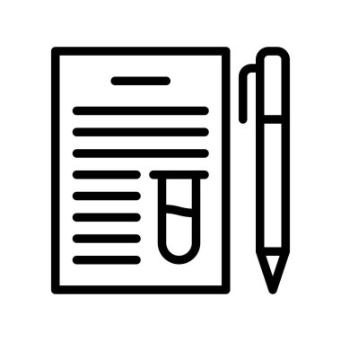 Corona virüsü ile ilgili dosya veya not defteri doğrusal biçiminde kalem vektörü ile