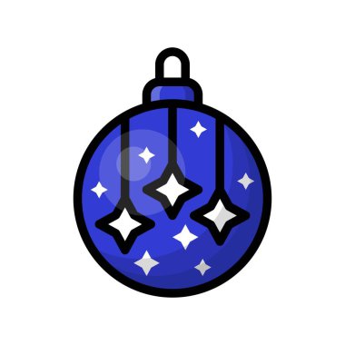 Renkli Noel balosu, beyaz arka planda izole