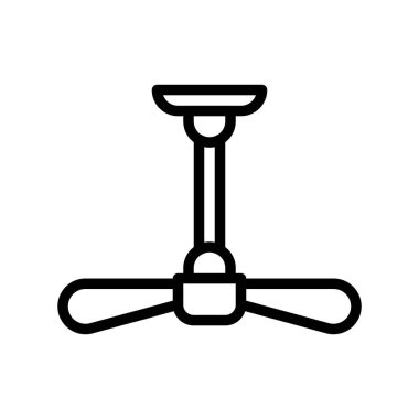 Tavan vantilatör çizimi, izole çizgi tasarımı simgesi