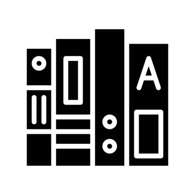 Kitap yığını vektörü, okula sağlam biçim simgesi