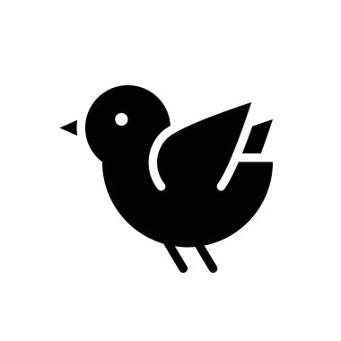 Chick vektör çizimi, Paskalya katı tasarım simgesi