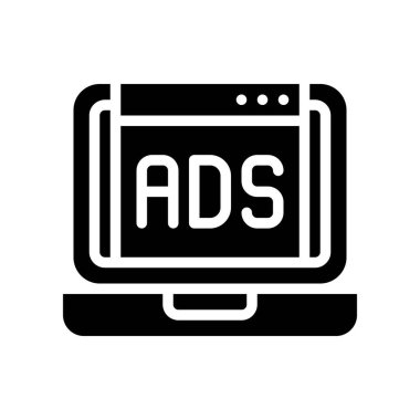 Reklam vektörü, Dijital pazarlama katı tasarım simgesi