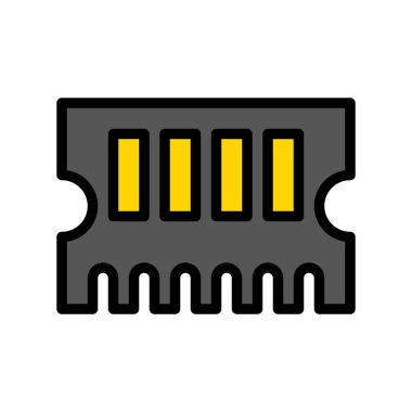 Hafıza kartı vektörü, Elektronik aygıt biçimi doldurulmuş düzenlenebilir vuruş