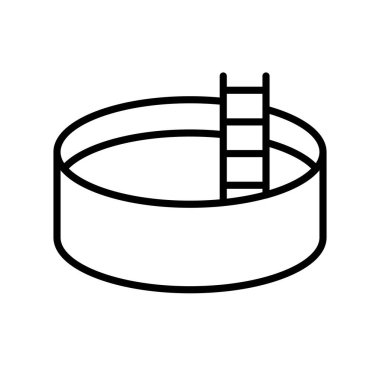 Çocuk havuzu vektörü, Yaz Partisi ile ilgili çizgi simgesi