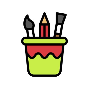 Sabit vektör, okul dolu tasarım simgesine geri dön