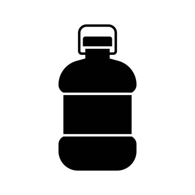 Plastik şişe vektör çizimi, katı tasarım simgesi