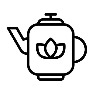 Çay demliği vektörü, Çin Yeni Yıl Stili simgesi