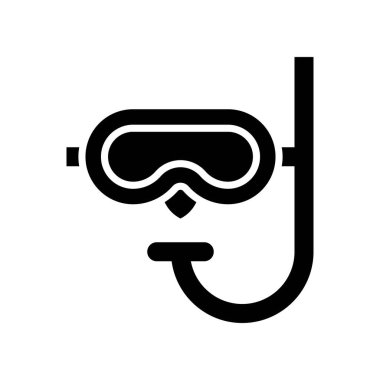 Dalış maskesi vektörü, Yaz Partisi ile ilgili katı biçim simgesi