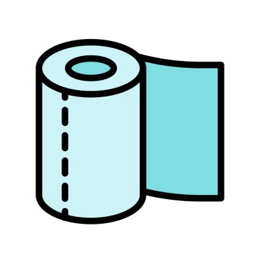 Kağıt rulo vektörü, hijyen dolu biçim simgesi düzenlenebilir vuruş