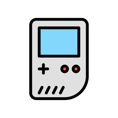 düğmeli eğlence ile ilgili video oyunu ve düzenlenebilir vuruşlu işaret vektörleri