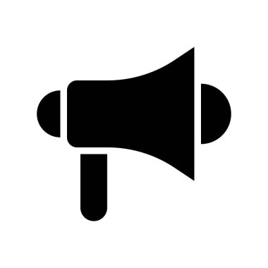 Megafon vektörü, Dijital pazarlama katı tasarım simgesi