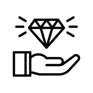 Finans, bankacılık ve parayla ilgili. Elmas çizgisel ya da düzenlenebilir vuruş tasarımı ile elde tutuluyor.