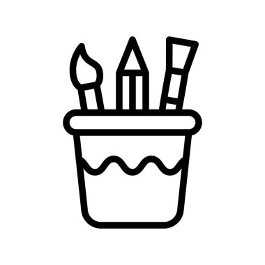 Sabit vektör, okul satırı tasarım simgesine geri dön