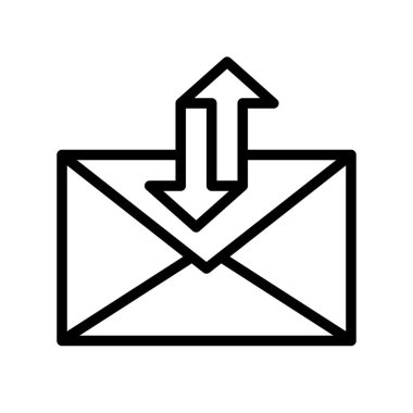 E- posta vektörü, Sosyal medya çizgi tasarım simgesi