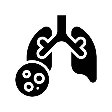 Corona virüsü ile ilgili akciğerler ve katı tasarım içinde virüs vektörü