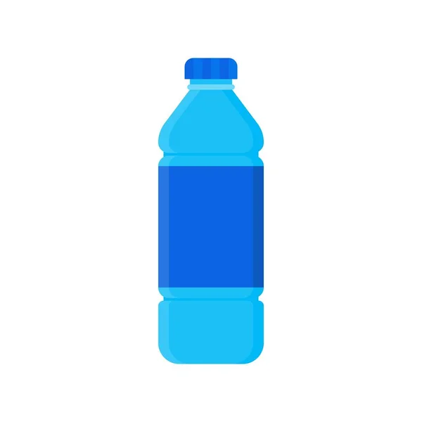 Kunststof Fles Vector Illustratie Plat Ontwerp Pictogram — Stockvector