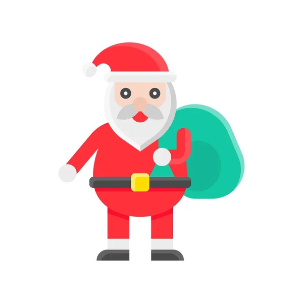 Sacs Dans Les Mains Père Noël Liés Des Vecteurs Noël — Image vectorielle