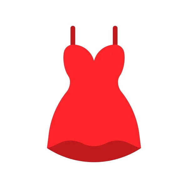 Frauen Kleid Vektor Illustration Flache Design Ikone — Stockvektor