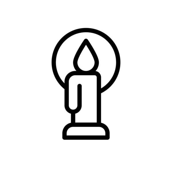 Kerzenvektor Illustration Osterlinie Design Symbol — Stockvektor
