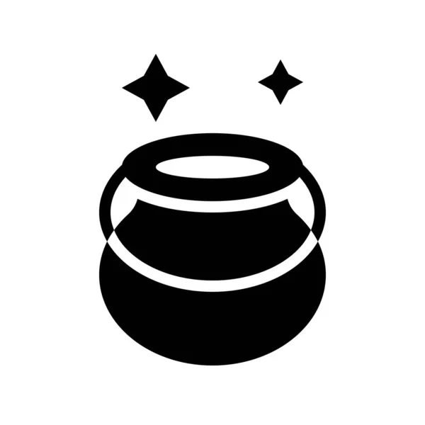 Witch Cauldron Vector Magic Related Solid Design Editable Stroke Icon — 스톡 벡터