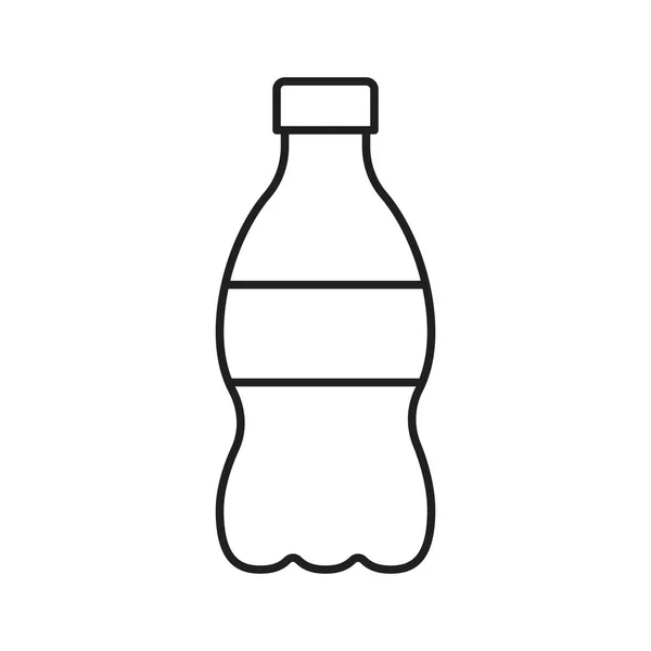 Illustrazione Vettoriale Bottiglia Plastica Icona Progettazione Linea — Vettoriale Stock