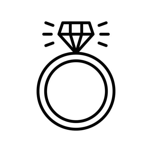 Ring Vector Illustration Isolated Line Design Icon — Stock Vector