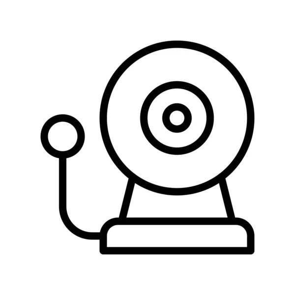 School Bell Vector Back School Line Style Icon — 스톡 벡터