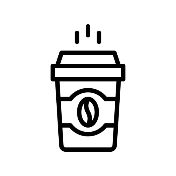 Coffee Vector Illustration Beverage Line Design Icon — 스톡 벡터