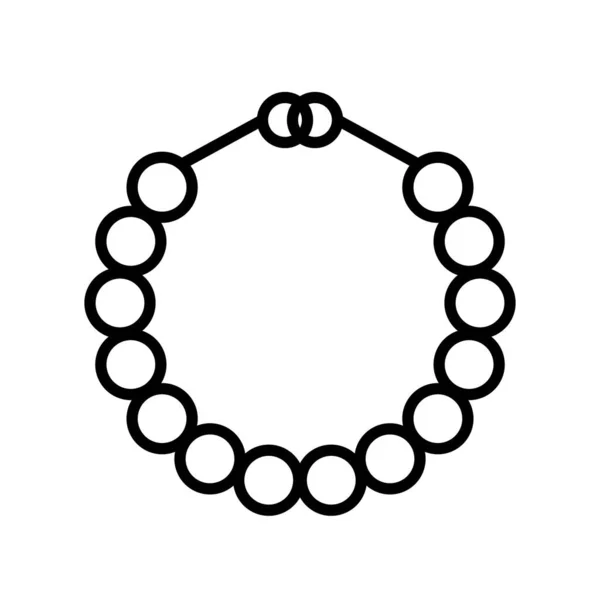 Necklace Vector Illustration Isolated Line Design Icon — 스톡 벡터