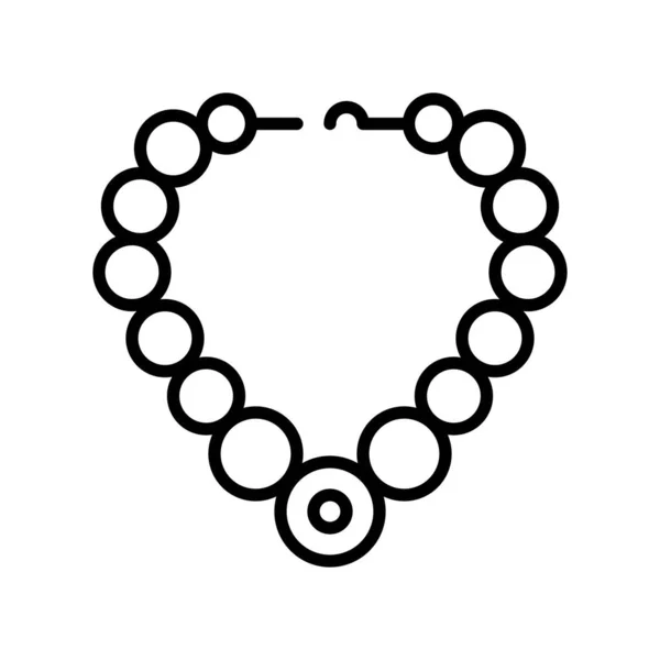 Halsband Vektor Illustration Isolerad Linje Design Ikon — Stock vektor
