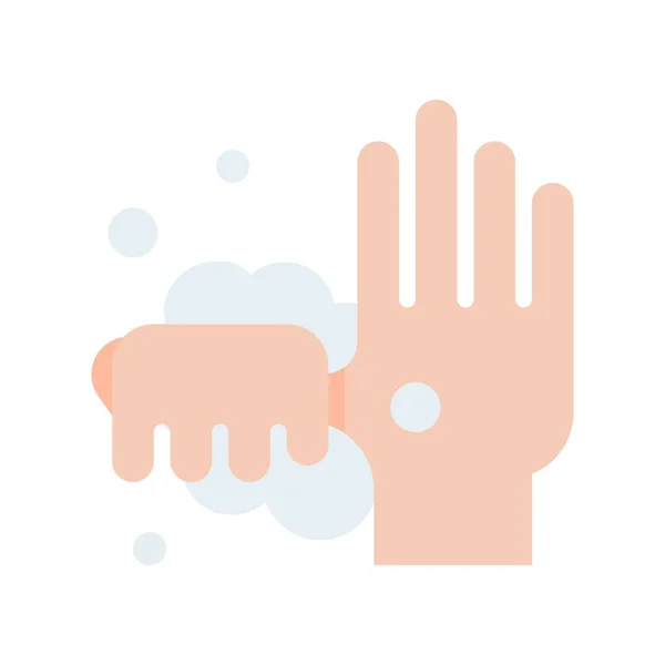 Wash Hand Hygiene Related Hands Wash Rub Soap Bubbles Vector — Stock Vector