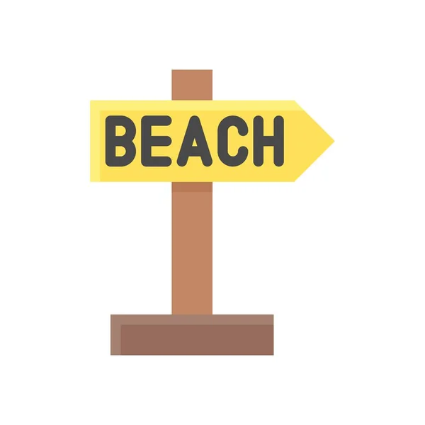 Letnia Plaża Lub Związane Wakacjami Deska Plażowa Wskaźnikiem Strzałki Stojakiem — Wektor stockowy