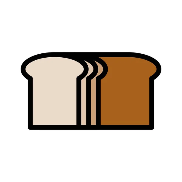 Loaf Bread Vector Barbacoa Diseño Relleno Relacionado Icono Carrera Editable — Vector de stock