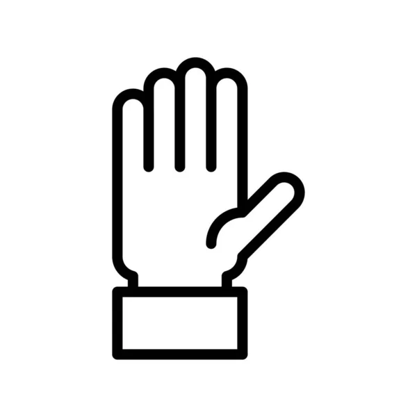 Raising Hand Vector Back School Line Style Icon — Stock Vector