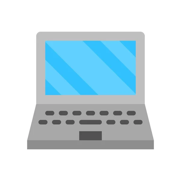Вектор Ноутбука Піктограма Плоского Дизайну Електронного Пристрою — стоковий вектор