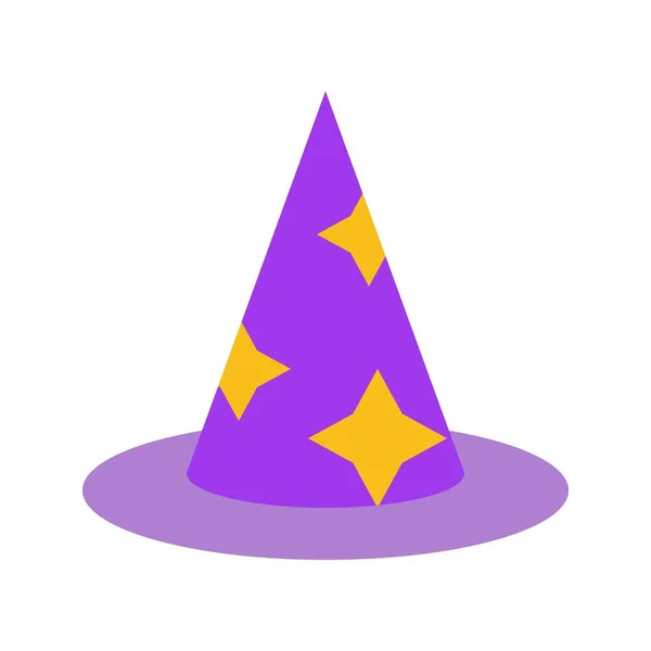 Bruja Sombrero Vector Magia Icono Diseño Plano Relacionado — Archivo Imágenes Vectoriales