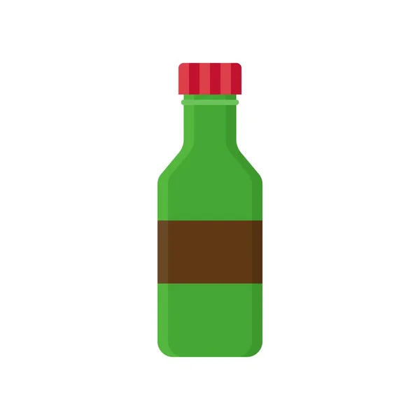 Plastic Bottle Vector Illustration Flat Design Icon — Stock Vector