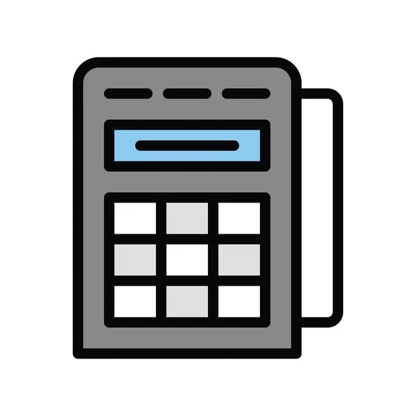 Financiële Bancaire Geld Gerelateerde Calculator Vector Met Bewerkbare Slag — Stockvector