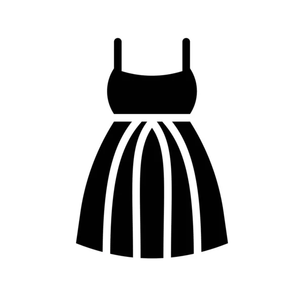 Ilustracja Wektora Sukienki Izolowana Ikona Solidnej Konstrukcji — Wektor stockowy
