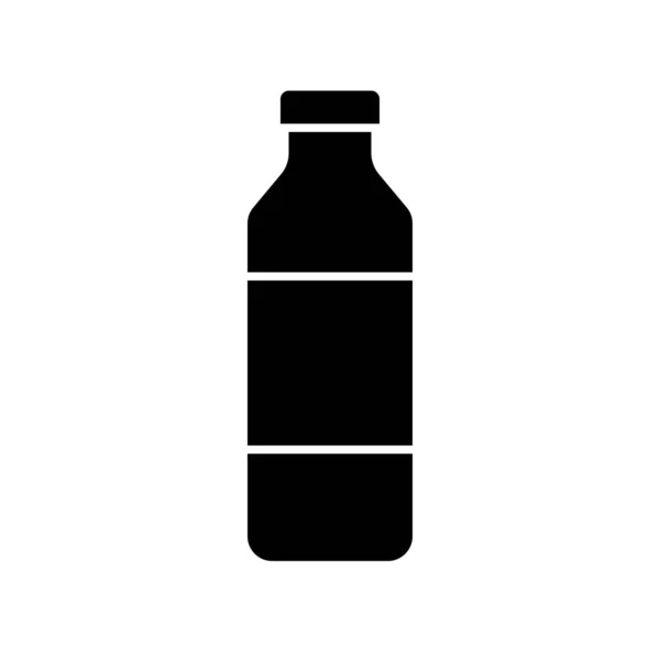 Plastic Fles Vector Illustratie Solide Ontwerp Pictogram — Stockvector