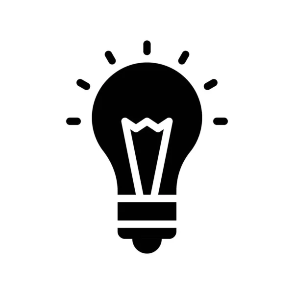 Glühbirnen Vektor Digitales Marketing Solides Design Symbol — Stockvektor