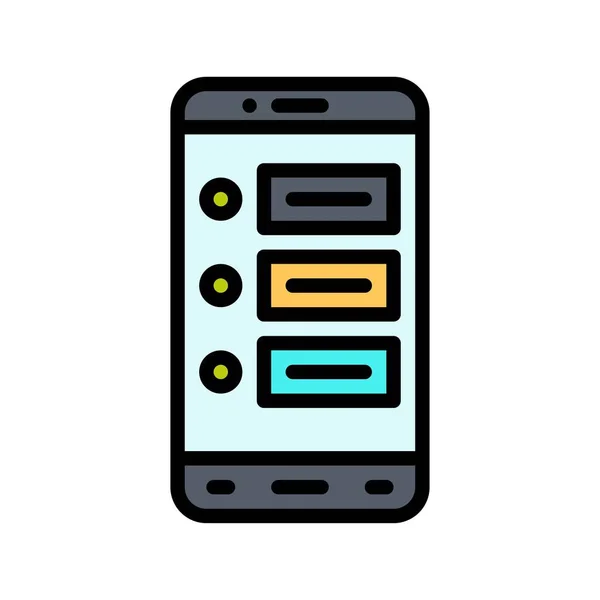 Icônes Application Définir Écran Téléphone Mobile Connexe Avec Des Notifications — Image vectorielle