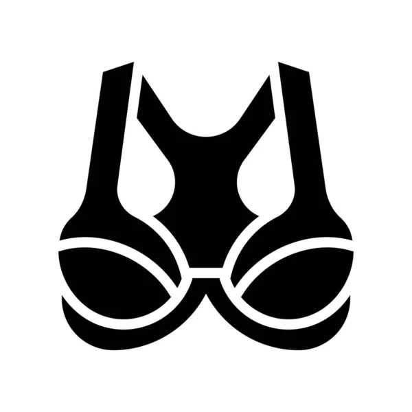 Bra Brassiere Vector Illustration Solid Design Icon — 스톡 벡터